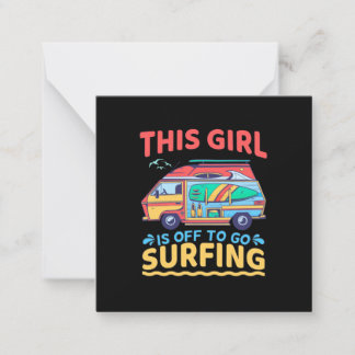 Carte De Correspondance Cette fille part faire du surf