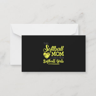 Carte De Correspondance Cette maman de softball adore ses filles de softba