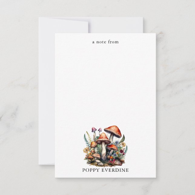 Carte De Correspondance Champignons Magiques Enchantés Personnalisés pour  (Devant)