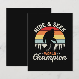 Carte De Correspondance Champion du Monde de Cache-Cache de Bigfoot