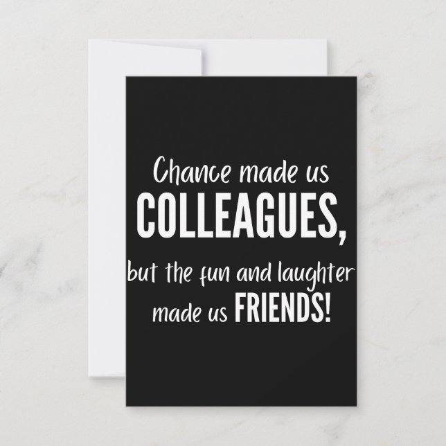 Carte De Correspondance Chance made colleagues (Devant)