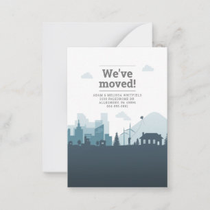 Carte De Correspondance Changement d'adresse que nous avons déplacé