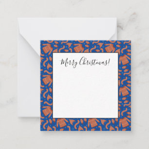 Carte De Correspondance Chapeau écharpe rouge blanc pour pull de Noël laid