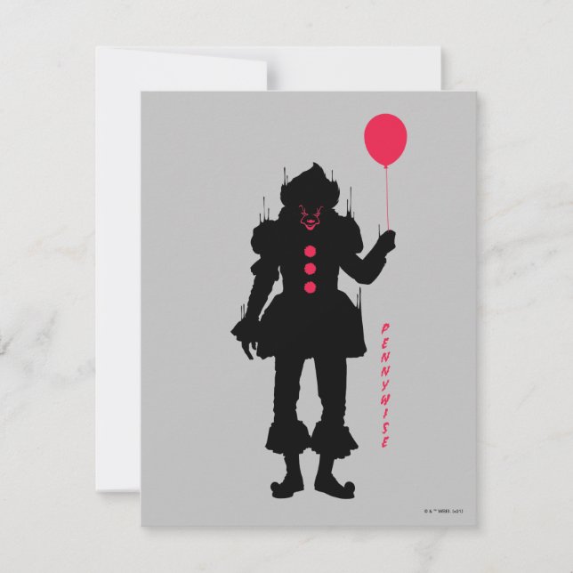 Carte De Correspondance Chapitre 2 | Silhouette Pennywise (Devant)