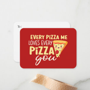 Carte De Correspondance Chaque Pizza Me Vous Aime Mignonne Jour Des Valent