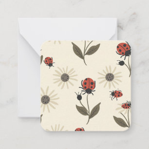 Carte De Correspondance Charme classique Red Ladybug