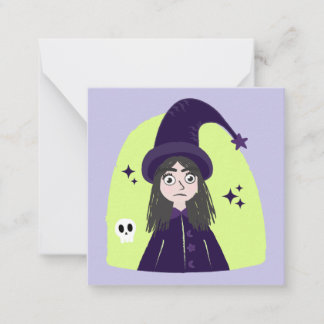Carte De Correspondance Charming Angry Cute Witch