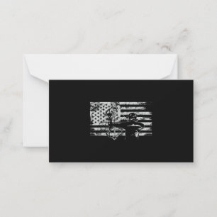 Carte De Correspondance Chasse Archer Drapeau Américain Chasse Bowhunting
