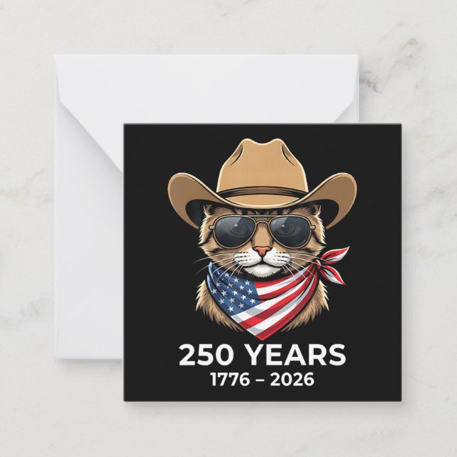 Carte De Correspondance Chat 4 juillet (Devant)