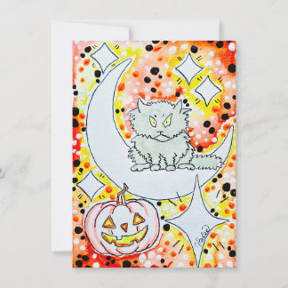 Carte De Correspondance Chat d'Halloween