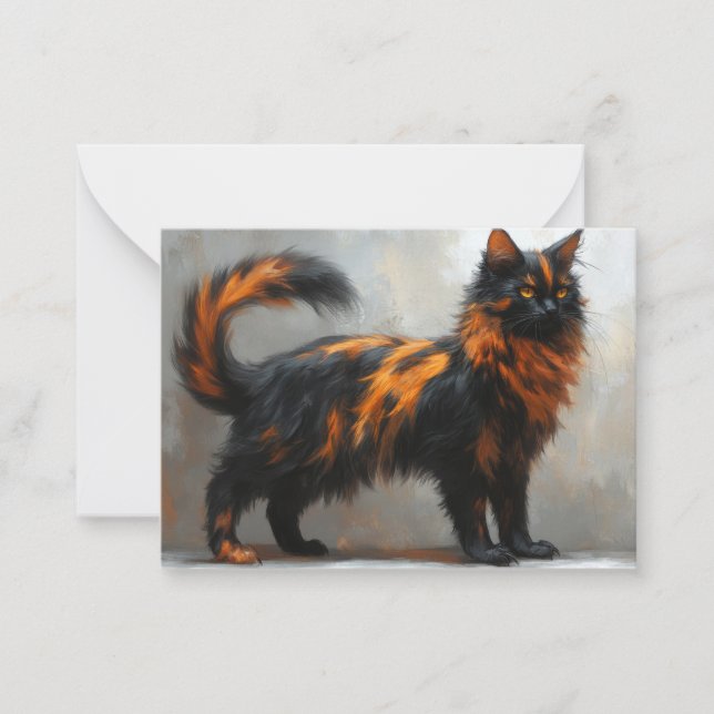 Carte De Correspondance Chat flufflye Maine Coon  (Devant)