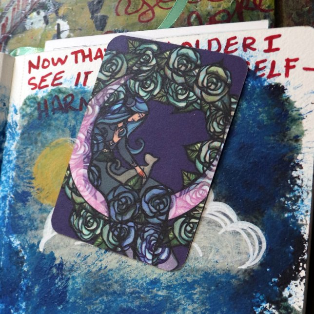 Carte De Correspondance Chat Lune Déesse Lune Chats Enfants Chats Lune (Créateur téléchargé)