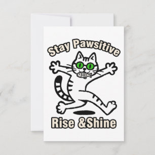 Carte De Correspondance Chat Restez Pawsitive