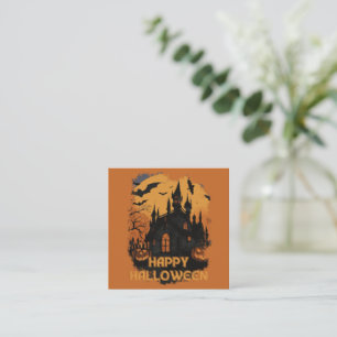 Carte De Correspondance Château d'Halloween sous la lumière de la lune