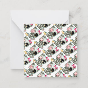 Carte De Correspondance Chaton Zombie Adorable