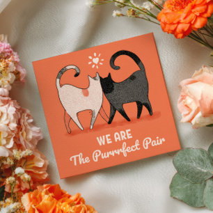 Carte De Correspondance Chats Amoureux Paire Parfaite Mignon & Drôle Saint