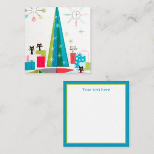 Carte De Correspondance chats de Noël rétro vintage ajouter du texte