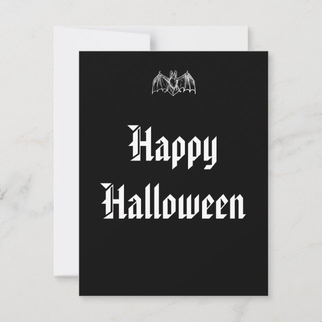 Carte De Correspondance Chauve-souris d'Halloween (Devant)