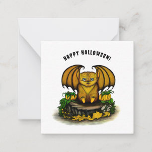 Carte De Correspondance Chauve-souris d'Halloween mignonne