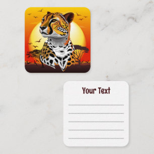Carte De Correspondance Cheetah African Feline Wild Animal