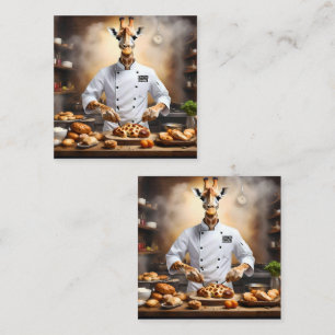 Carte De Correspondance Chef Pâtissier Girafe: Atteindre de Nouveaux Soucr