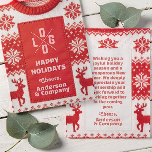 Carte De Correspondance Chemise de Noël Laide Logo d'Entreprise