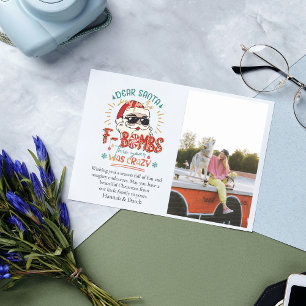 Carte De Correspondance Cher Père Noël drôle photo Noël