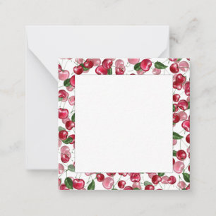 Carte De Correspondance Cherry Fruit pattern