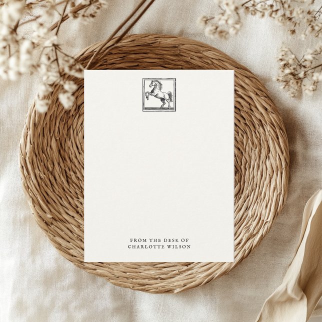 Carte De Correspondance Cheval équestre du bureau de personnalisation Nom (Créateur téléchargé)