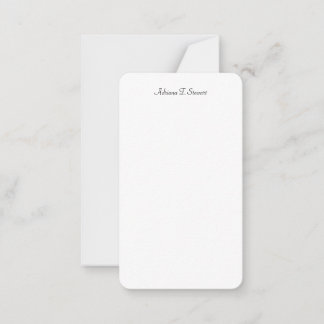 Carte De Correspondance Chic Calligraphie Professionnel Élégant Simple