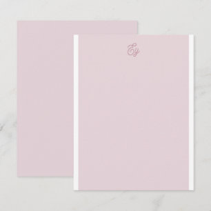 Carte De Correspondance Chic Élégant Lavande Pale Violet Blanc Monogramme