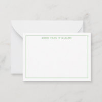 Chic Kelly Green Professionnel Bordure mince simpl