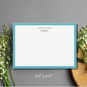 Carte De Correspondance Chic moderne petit saphir bleu Correspondance