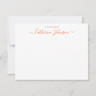 Carte De Correspondance Chic Script Calligraphie Une Note De L'Automne Ora