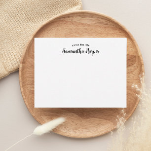 Carte De Correspondance Chic Une petite note de Nom du script Remarque
