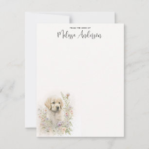 Carte De Correspondance Chien Chien moderne Aquarelle Golden Retriever