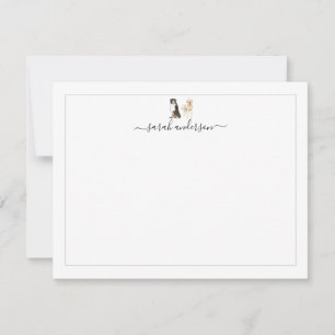 Carte De Correspondance Chien de montagne bernois Golden Doodle Border