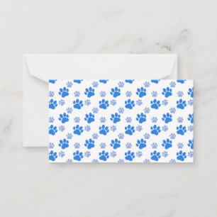 Carte De Correspondance Chien Empreinte de patte Simple Amoureux des anima