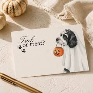 Carte De Correspondance Chien Labradoodle Halloween Trick or Treat