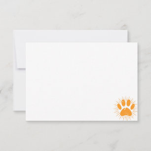 Carte De Correspondance Chien Patte de Rayon de Soleil en Détresse Blank p