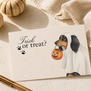 Carte De Correspondance Chien teckel Halloween « Trick or Treat »