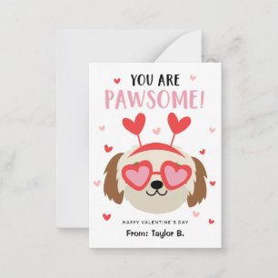 Carte De Correspondance Chien Valentine's Day Cards pour classe