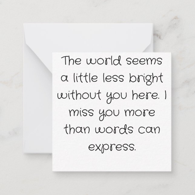 Carte De Correspondance Chien - Vous me manquez (Dos)