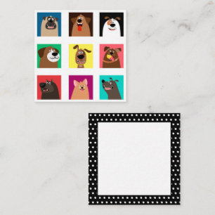 Carte De Correspondance Chiens de dessin animé drôles