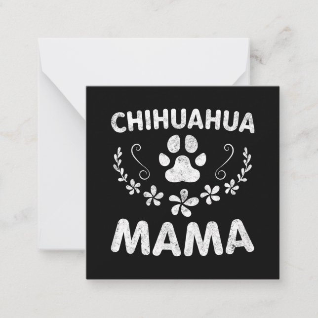 Carte De Correspondance Chihuahua Mama (Devant)