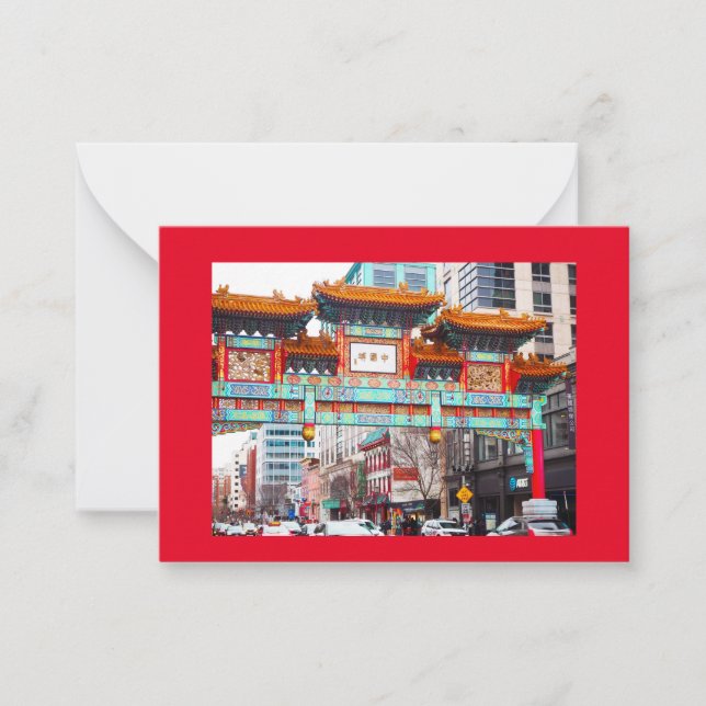 Carte De Correspondance Chinatown à Washington DC. (Devant)