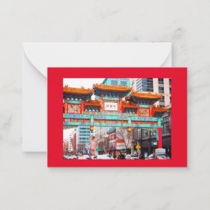 Carte De Correspondance Chinatown à Washington DC.