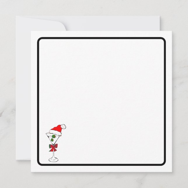 Carte De Correspondance Christmas martini note card  (Devant)