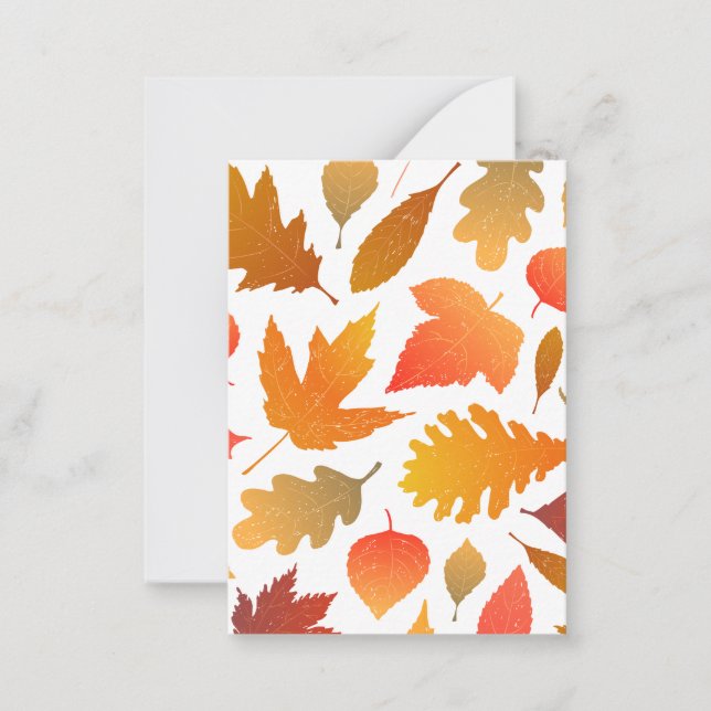 Carte De Correspondance Chute pour l'automne - Motif feutre douillet (Devant)