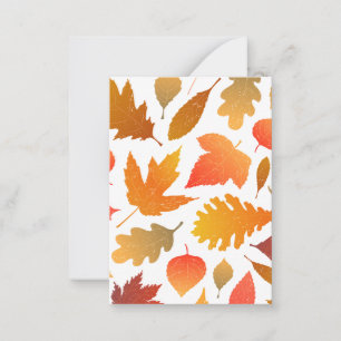Carte De Correspondance Chute pour l'automne - Motif feutre douillet